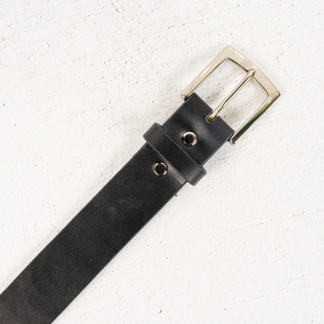 Black English Bridle Leather Belt