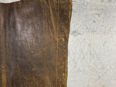 Mohawk Waxy Smooth Teak leather